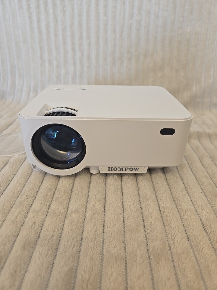 Hompow T20 White Portable LED Projector VGA HDMI USB AV Input