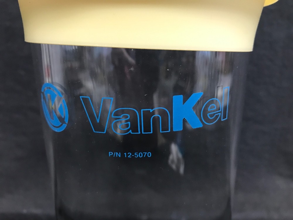 VARIAN VANKEL Glass 2000mL 2L Clear Vessel EaseAlign Dissolution Testing w/Ring