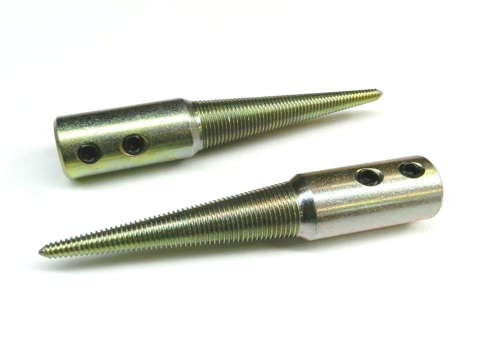 Spindle Tapered Threaded 3/8" Arbor Hole Left & Right Set Grinder Buffer Motor