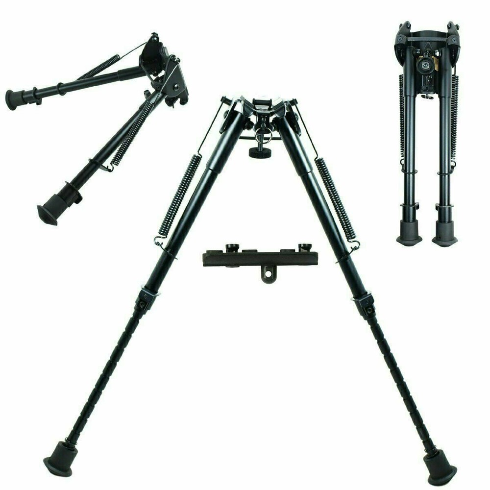 9" to 13" Adjustable Spring Return Hunting Rifle Bipod w/ Keymod Stud Adapter