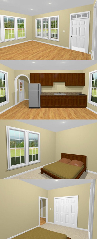 18x30 Tiny House -- 540 sq ft -- PDF Floor Plan - Model 4B