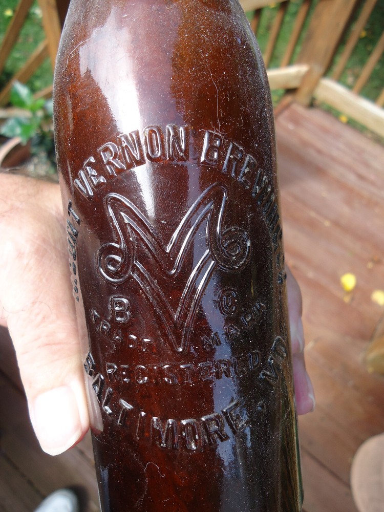 Mount Vernon Brewing Co BALTIMORE MD beer bottle