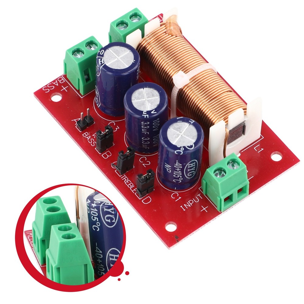 Adjustable 400W 2 Way Audio Bass Speaker Crossover Filter Frequency Divider