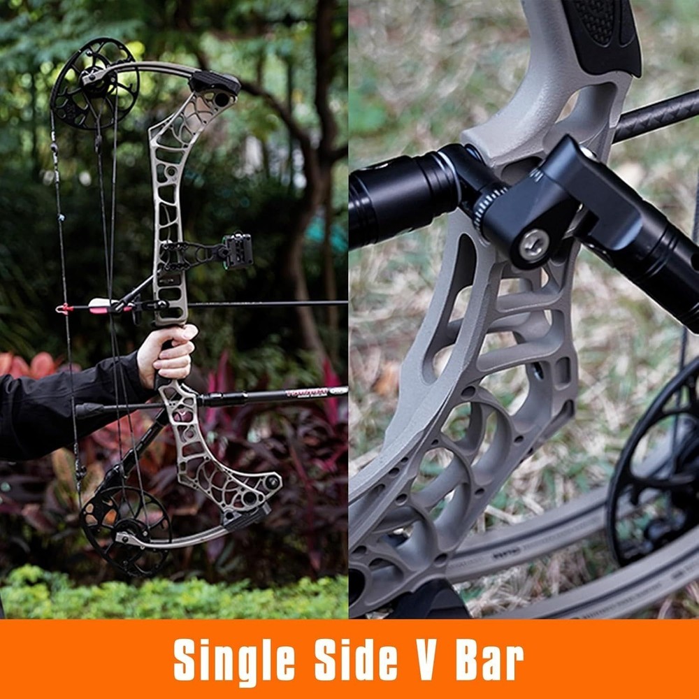 Adjustable V-Bar Mount Quick Disconnect Stabilizer for Archery Bows