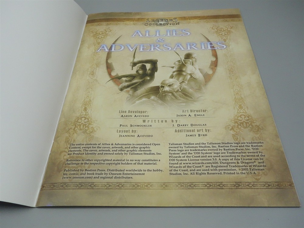 Legends Collection: Allies and Adversaries (d20 System)