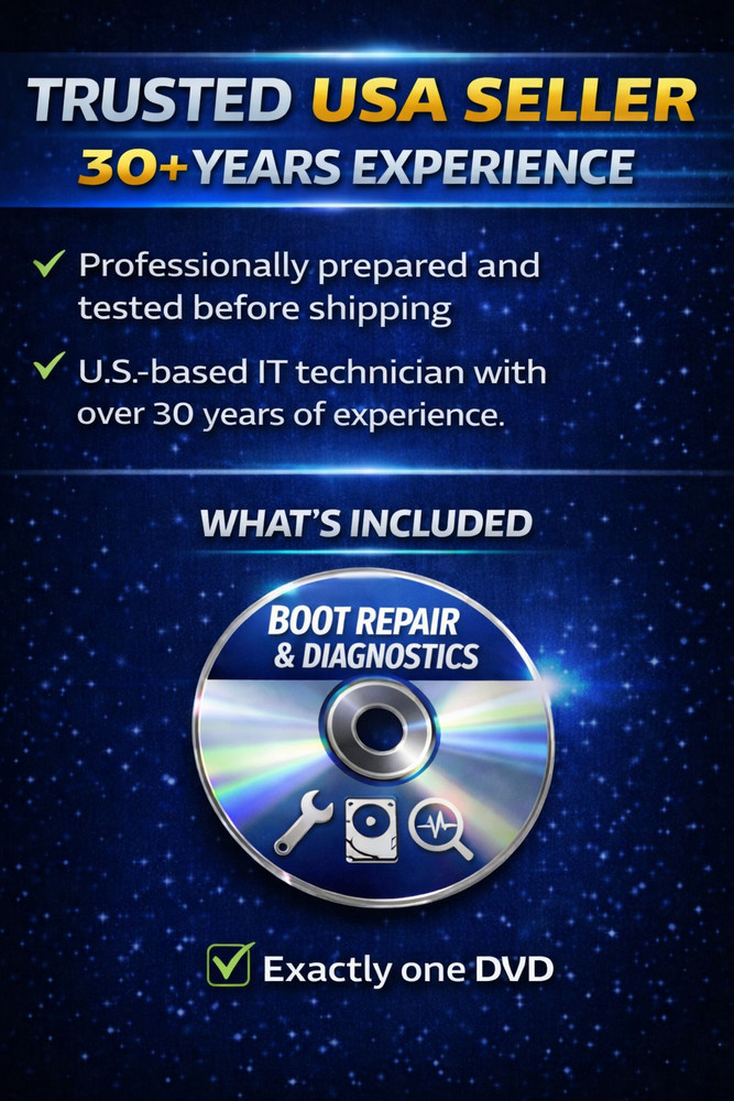 Emergency Bootable PC Repair DVD – Offline Diagnostics & Recovery Tools