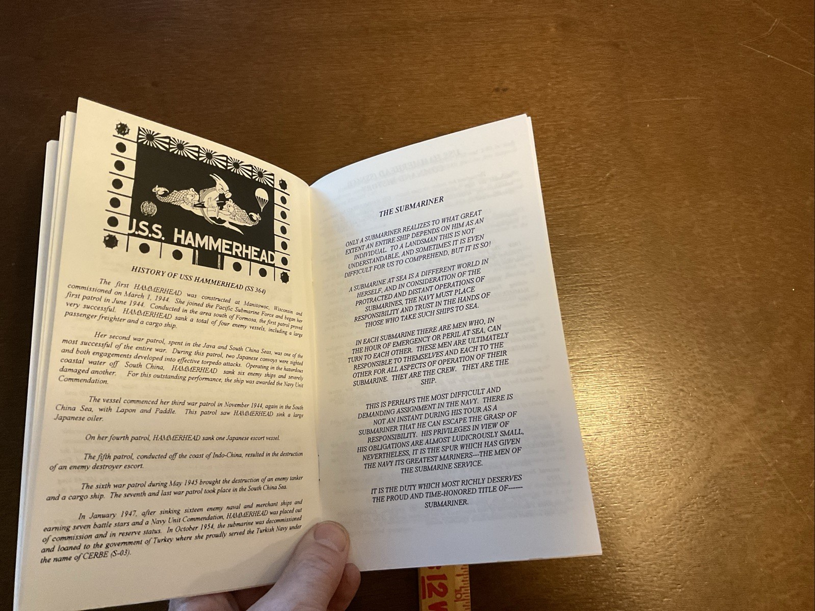 Inactivation Ceremony USS HAMMERHEAD SSN 663 Handout Pamphlet Vintage