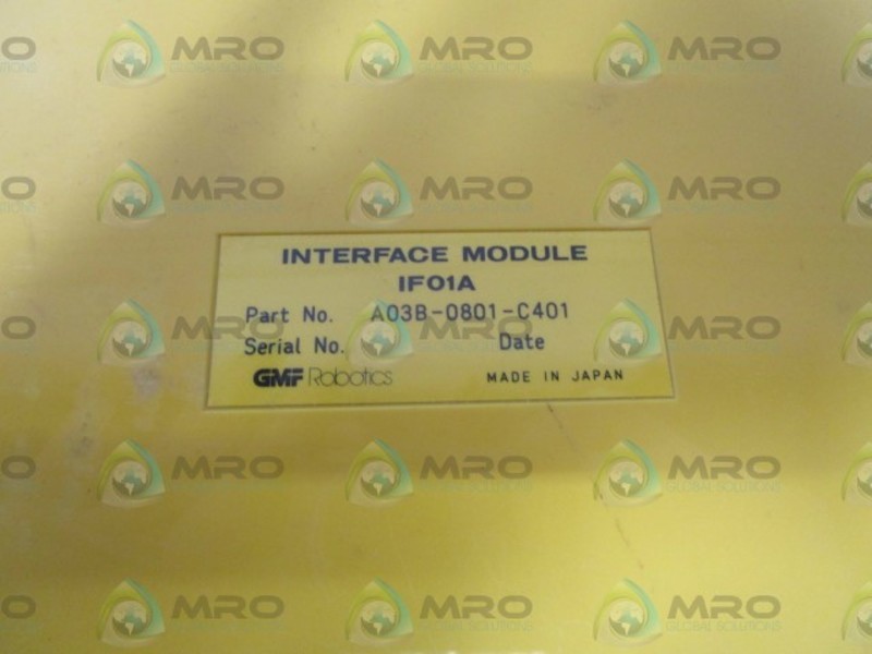 GMF ROBOTICS INTERFACE MODULE A03B-0801-C401 UNMP
