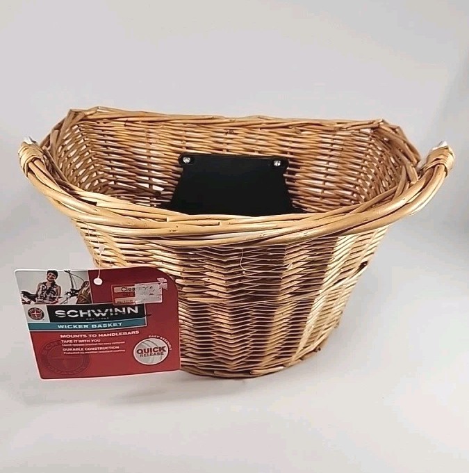 Schwinn Wicker Bicycle Basket Handlebar Mount- Missing Mounting Bracket