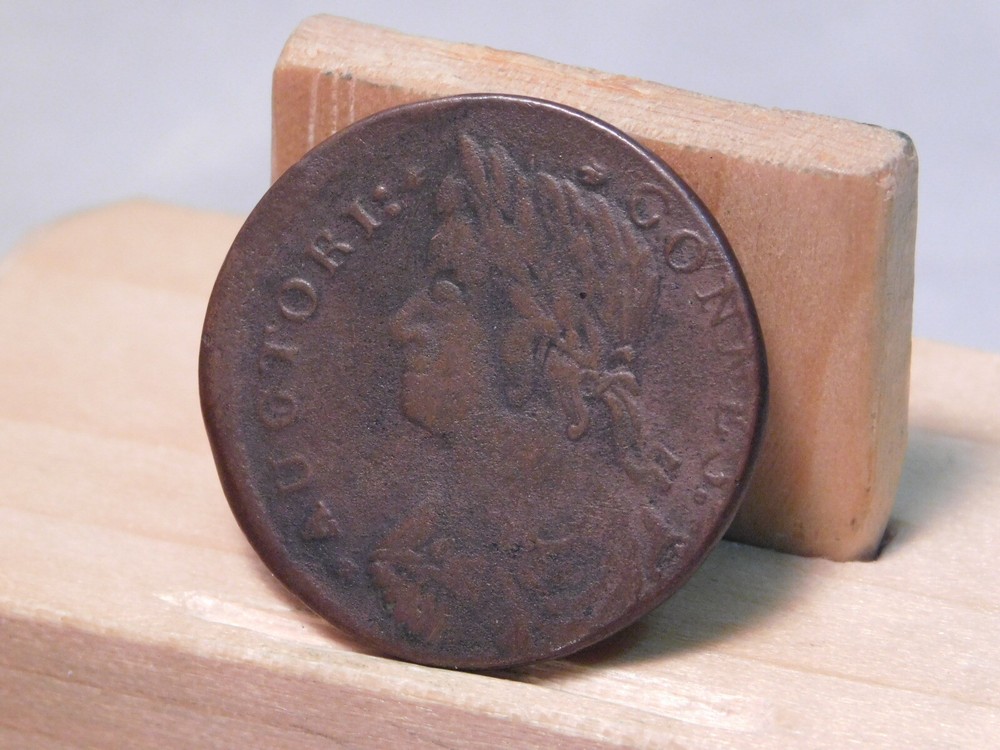 1787 Connecticut copper draped bust left