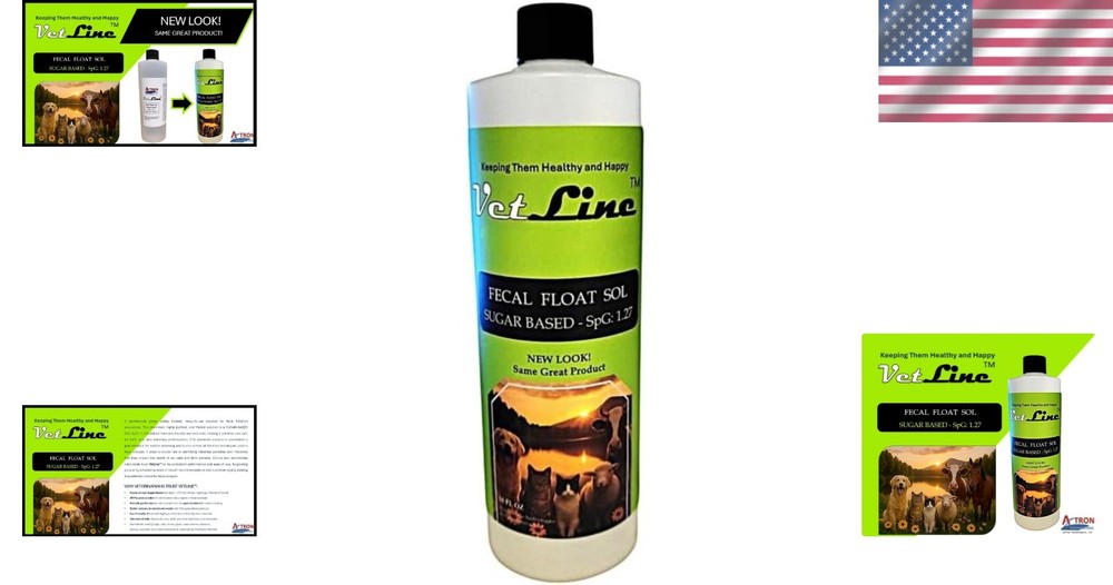 Fecal Float Solution Sugar-Based SpG 1.27 500 ml for Veterinary Labs
