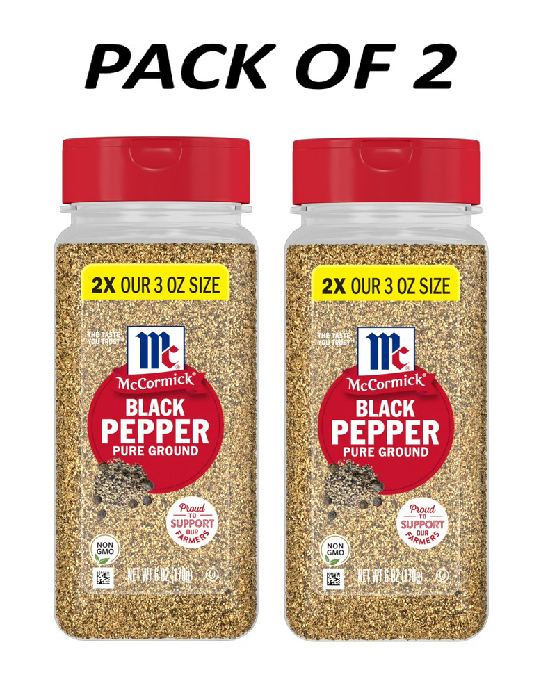 McCormick Pure Ground Black Pepper, 6 oz ( 2 Pack )