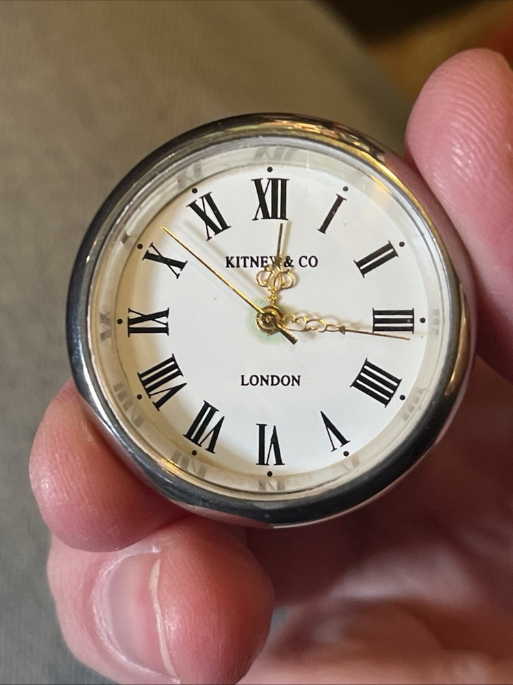 Silver Mounted Kitney And Co Quartz Clock
