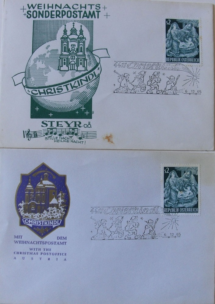 2 x Austrian FDC – 06/12/1965
