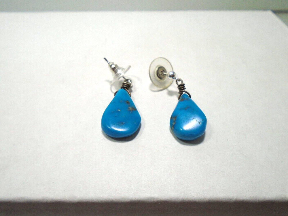 Native Americam Turquoise Nugget Earrings