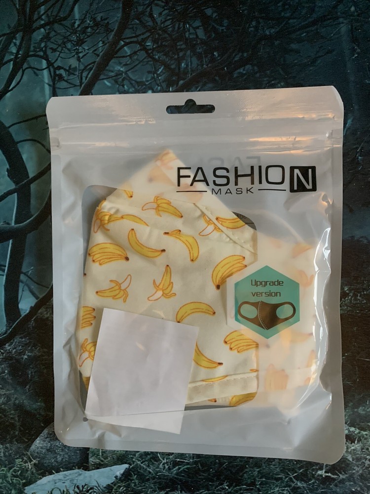 Adjustable/washable Facemask! Banana Ed. Reusable!