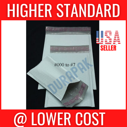250 PCS 5 X9" #00 Poly Bubble Mailer Sealing Envelope Protective Mailing Bag