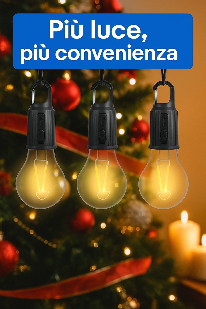 AntDau71® USB Type-C Rechargeable Bulb 3 Camping Modes - 3 Pieces