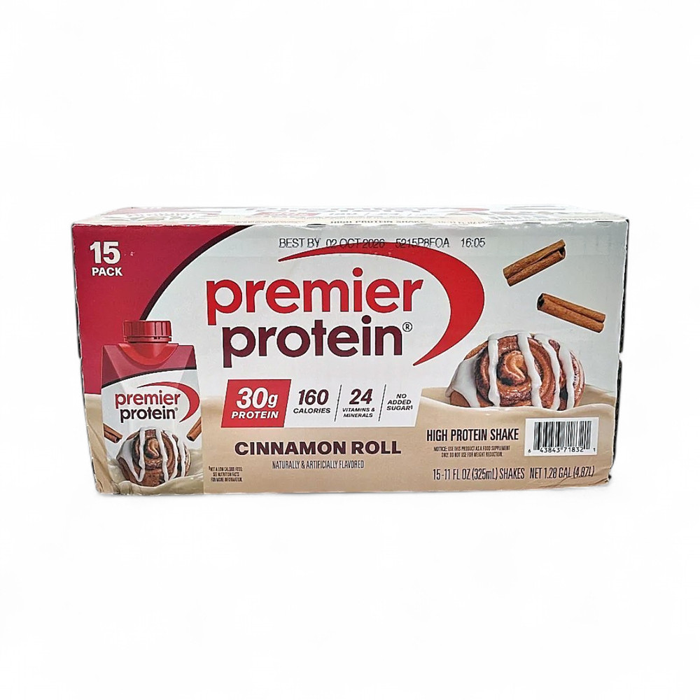 Premier Protein Cinnamon Roll Shake 11oz 15-Pack