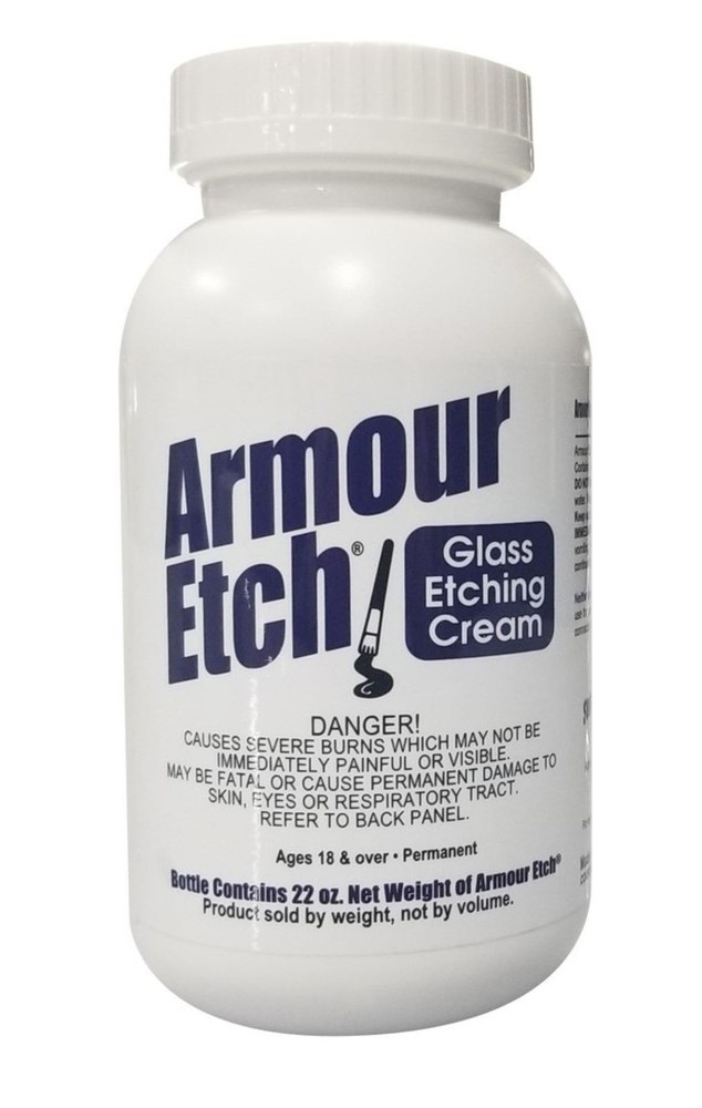 Armour Etch Glass Etching Cream - Create Stunning Designs on Glass Surfaces -