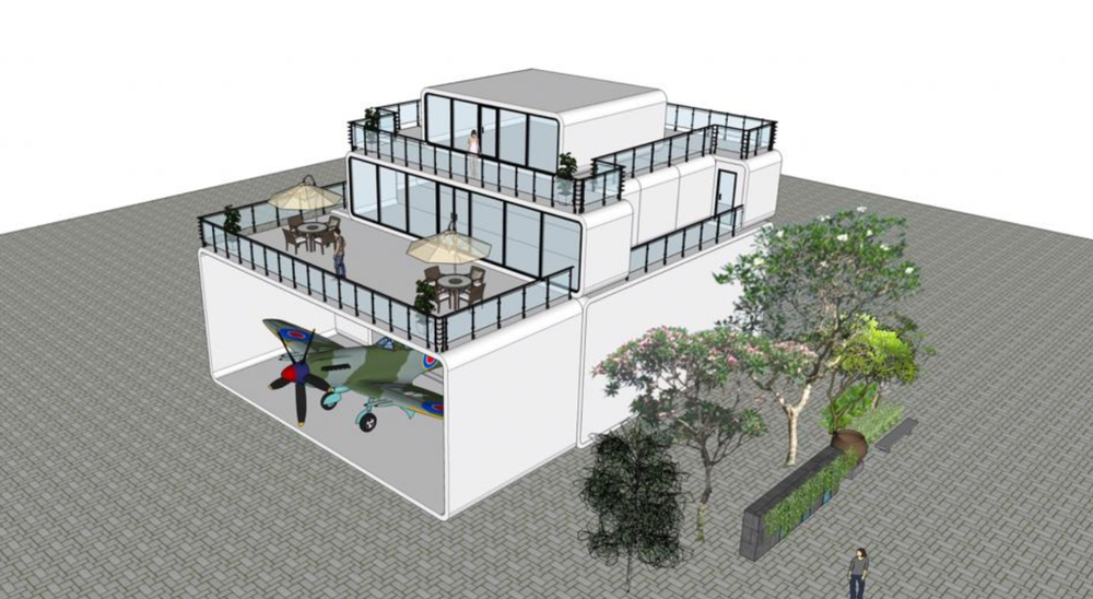 South Beach Airplane Hanger and Home