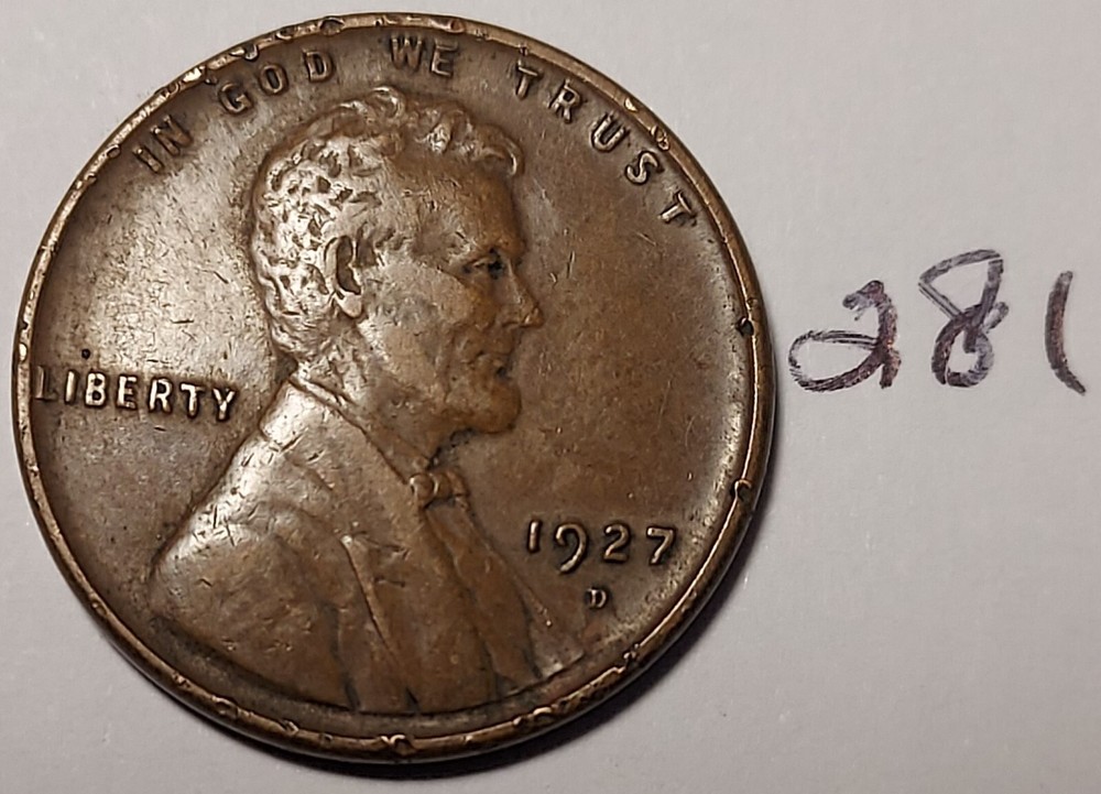 1927-D Lincoln Wheat Cent    High Grade  #281