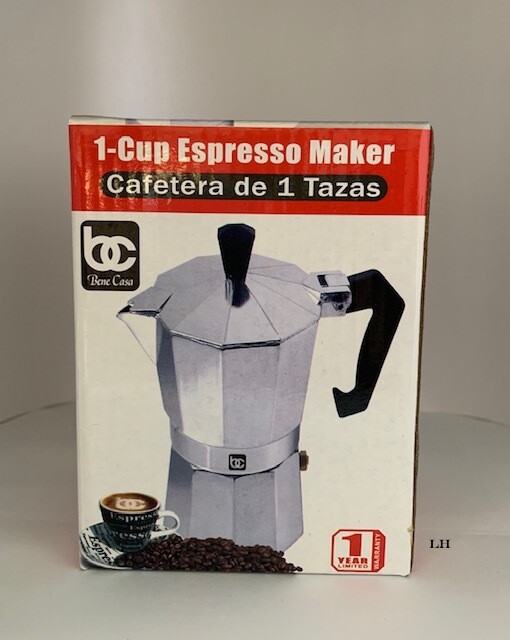 Bene Casa 1 Cup Espresso Maker- Cafetera de 1 Taza