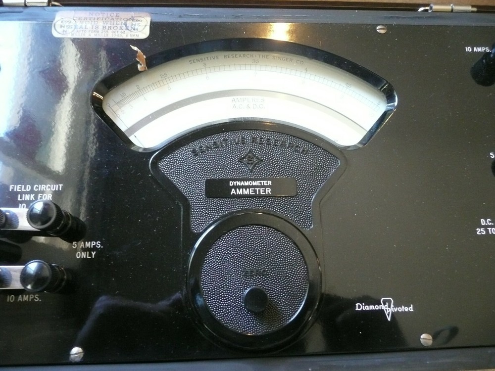 Sensitive Research Dynamometer Ammeter Model D Not Tested Steampunk Prop