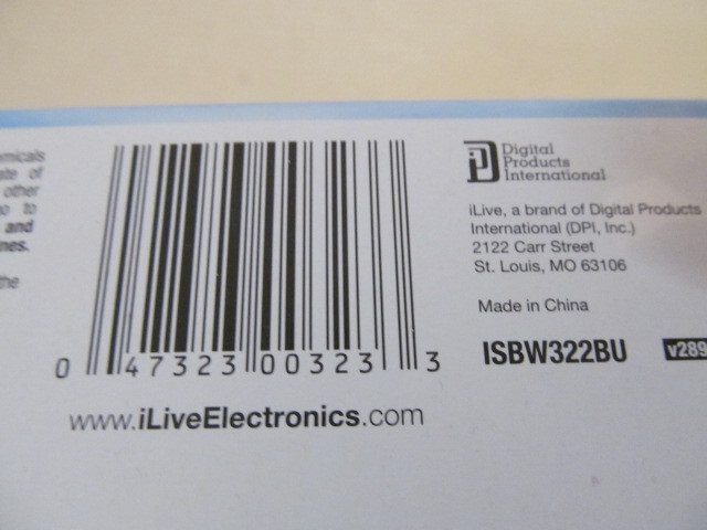 iLive Waterproof Floating Bluetooth Speaker ISBW322BU Blue