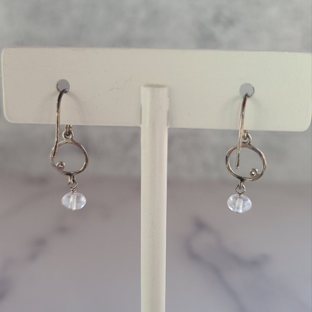 925 Glass Dangling Earrings