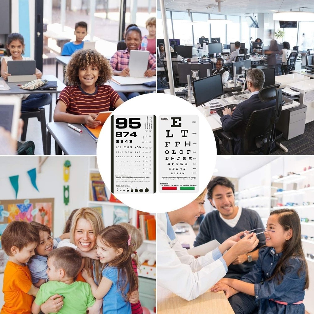 2-in-1 Snellen & Rosenbaum Pocket Eye Chart - Compact Vision Testing Solution