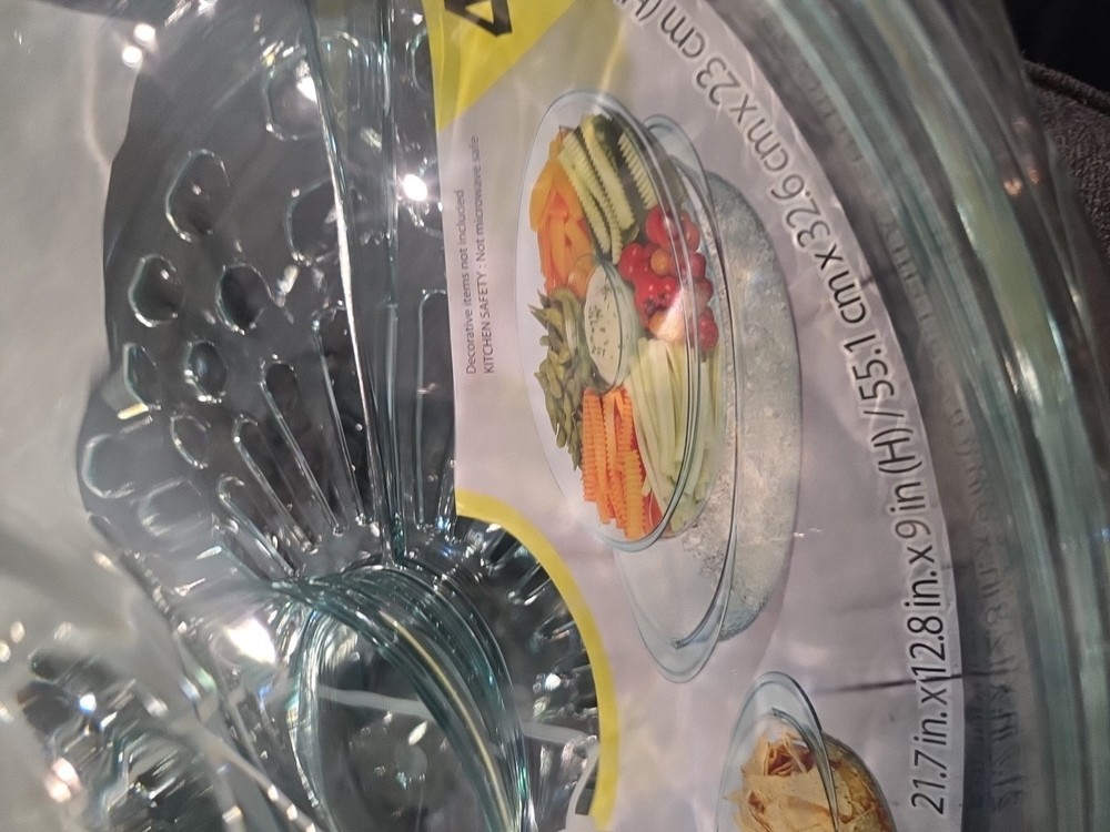 Divided Chilled Acrylic Arc Tray With Lid. Multi-Function Ice Server Set. Felli