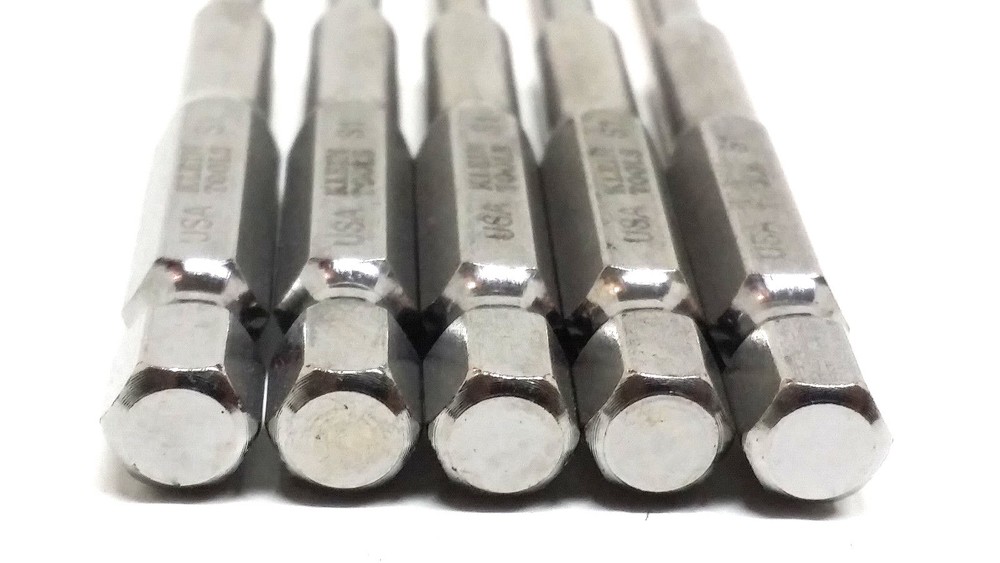 Klein Tools 5 Pack #1 Square Power Drivers 3-1/2'' (89 mm) Bits Impact Rated NEW