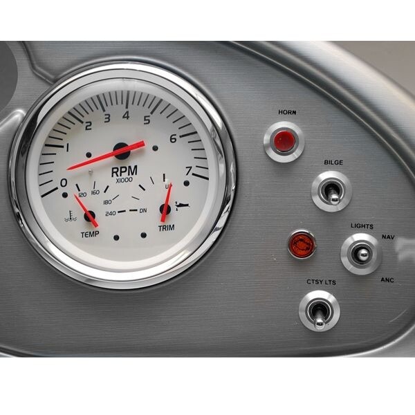 Tracker Boat Dash Panel 166261 | Teleflex Silver Inboard Plastic