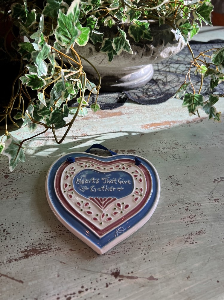 Jo Ann Duban Decorative Tile Wall Hanging--Heart Shape