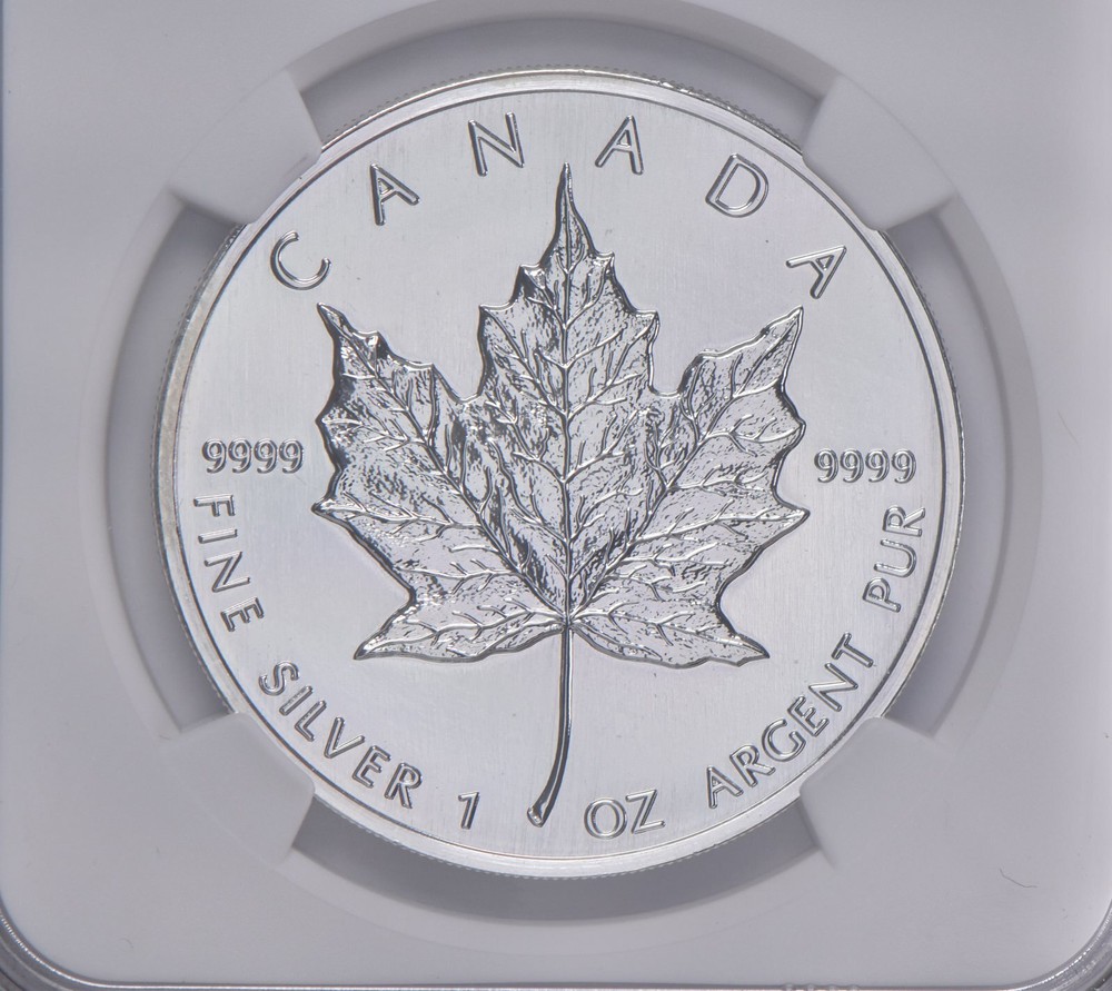 MS69 1999 Canada Silver 5 Dollars Maple Leaf NGC Canada Label