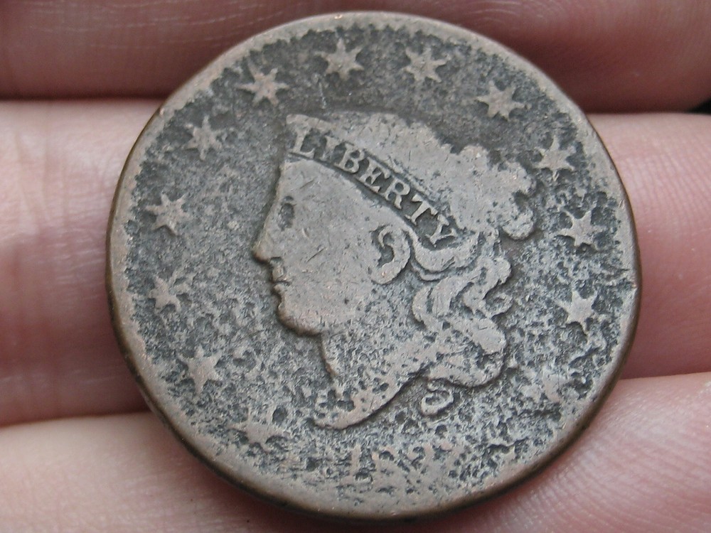 1832 Matron Head Large Cent Penny- Medium Letters, Good/VG Details
