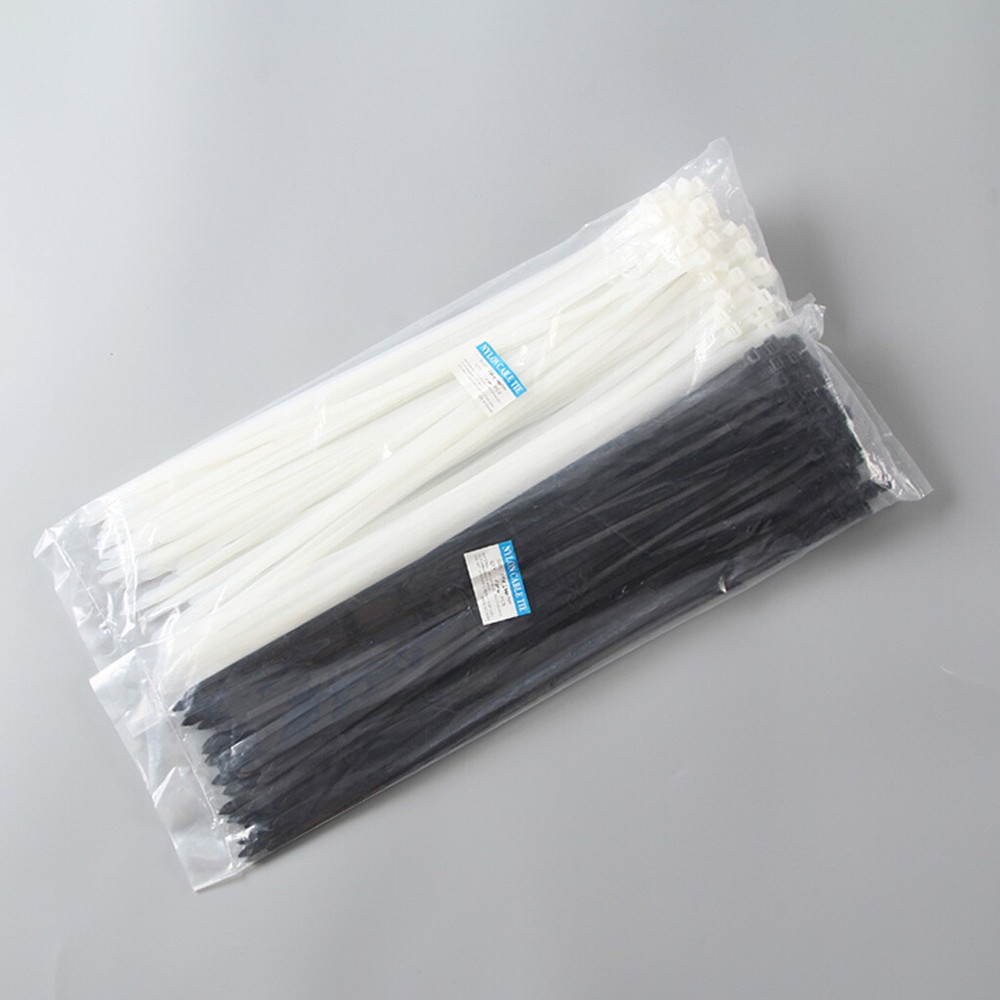 Wire Cable Zip Ties Wraps 4mm 12mm Extra Wide Large Black White Nylon Plastic