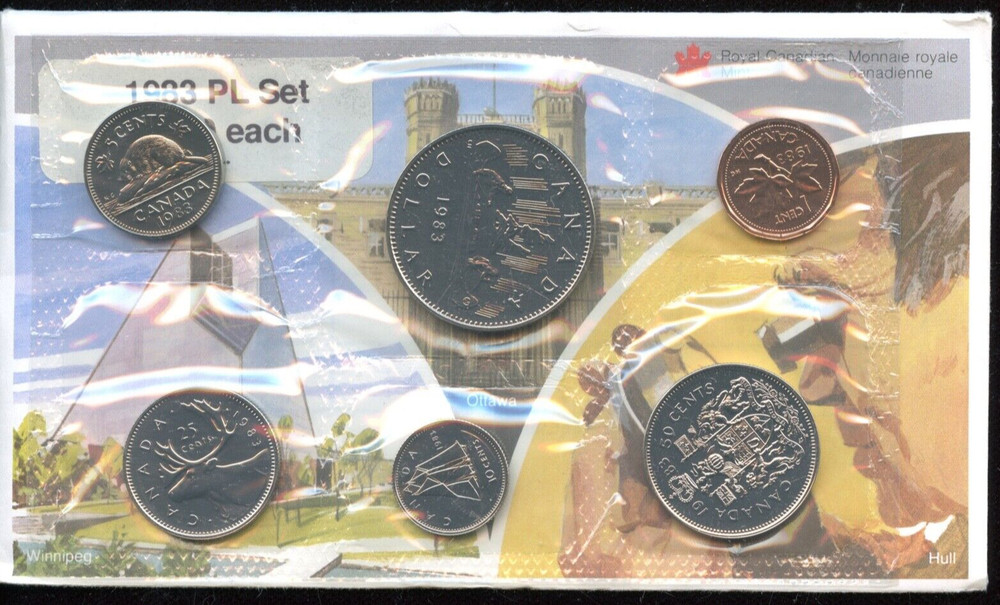 1983 Canada Uncirculated Prooflike Set - Original Envelope and COA