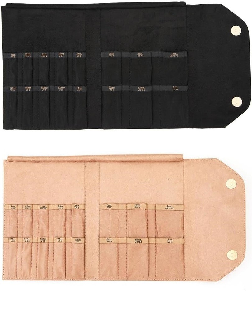 KnitPro Double Pointed Knitting Needle Case- Beige or Black
