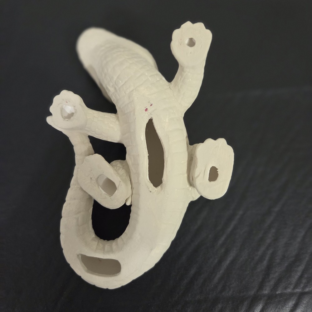 Ceramic Bisque Alligator Figurine 5"x 1.75" - Ready to Paint Pottery Craft