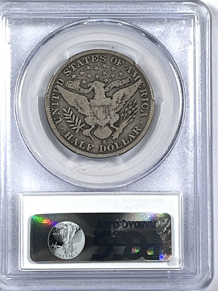 1901-S Barber Half Dollar : PCGS VG08