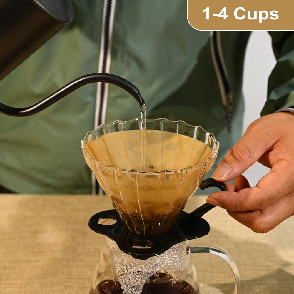 200 Count Coffee Filters 2, Cone Size 02, V02 200 Count, Brown