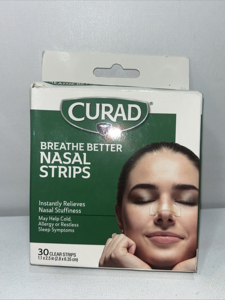 Sealed Curad Breathe Better Nasal  Strips, 30 Count, Slightly Damaged Box