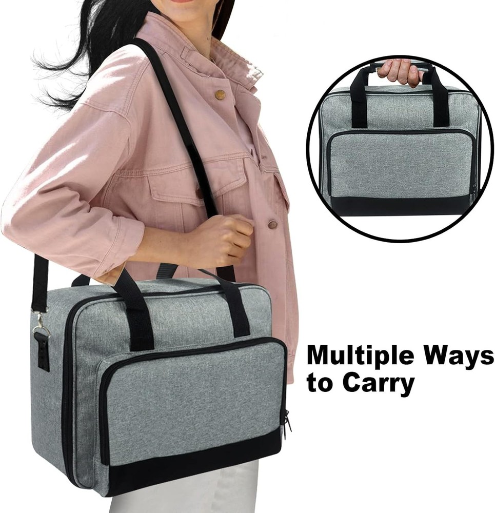 Projector Carrying Case with Accessories Storage Pockets and Adjustable Shoulder