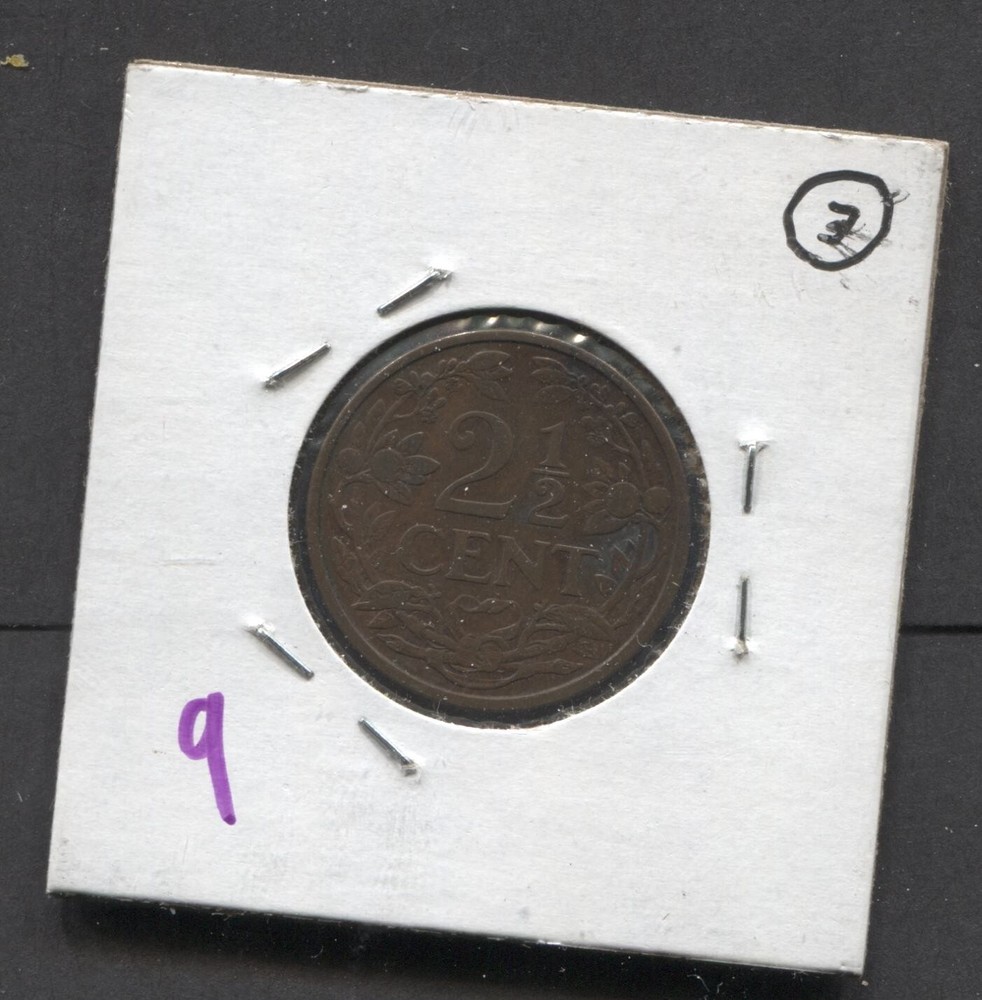1912- Netherlands-2 1/2 Cents