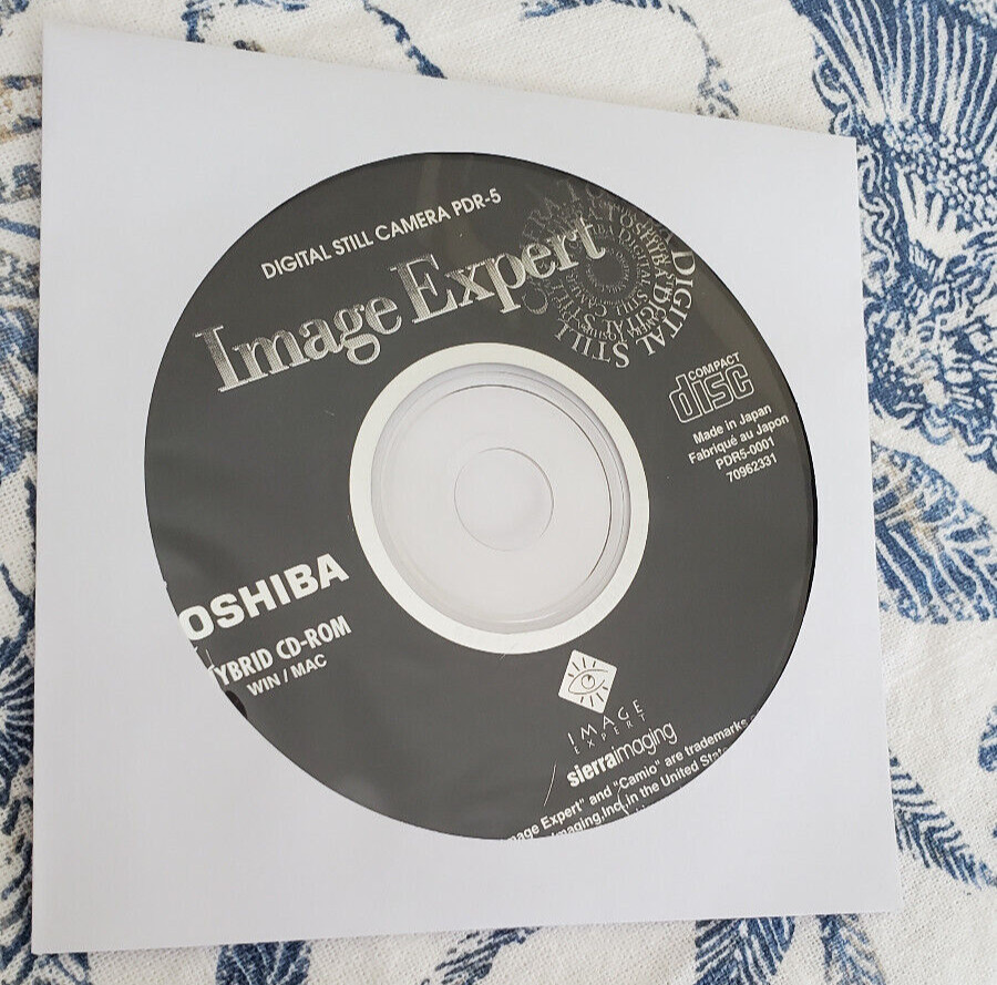 Toshiba digital still camera PDR-5 Software/Drivers/Utilities CD Disk