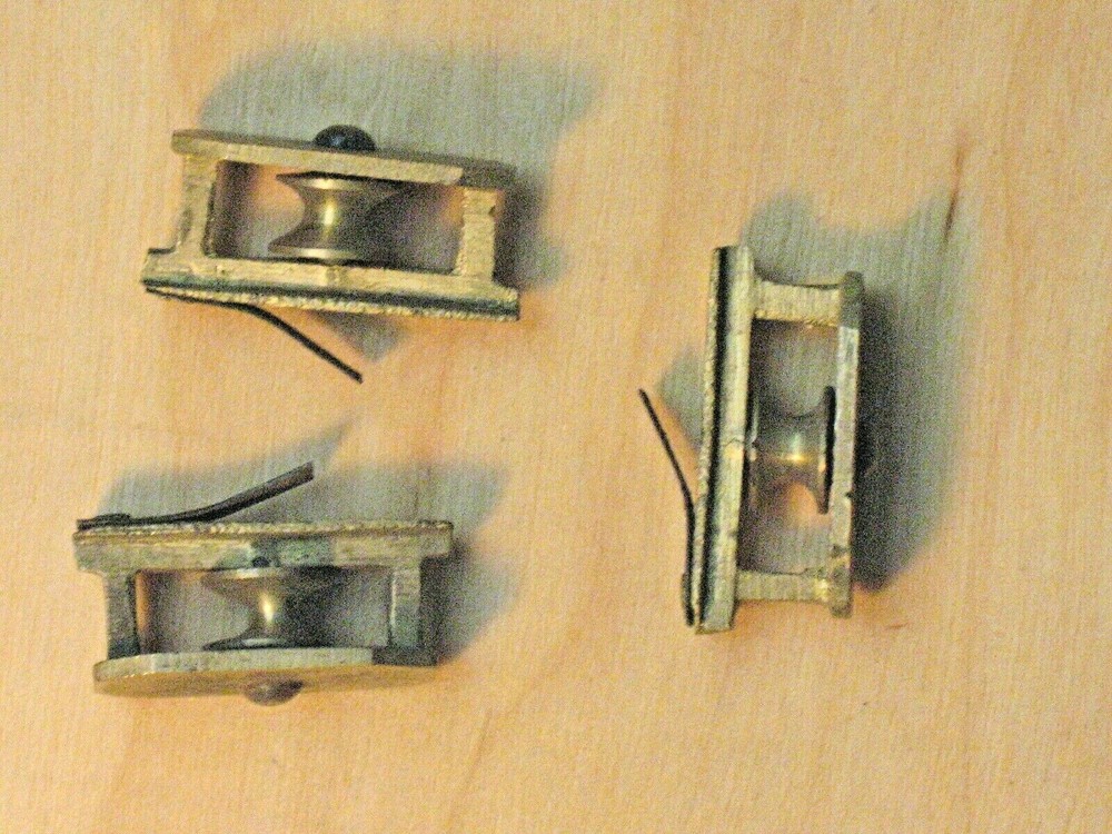 Roll Top Desk Solid Brass Roll Up Wheel Cable Pully Antiques Victorian