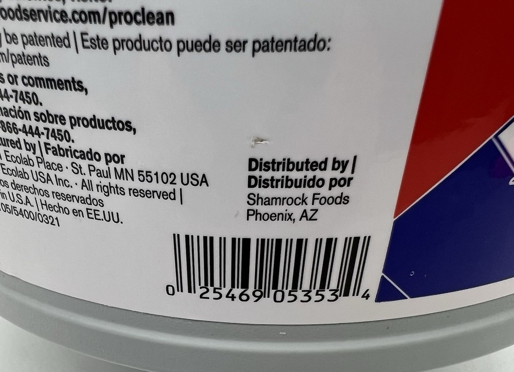 Pro Clean Solid Dish machine Detergent 6102097 9 Lbs Ecolab