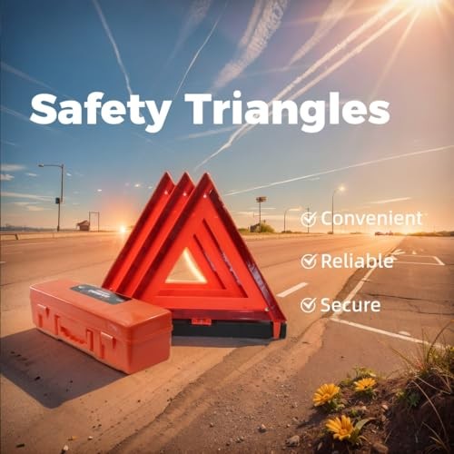 Safety Triangles DOT Approved, Standard Warning Triangles Enmergency WT-NO SAND